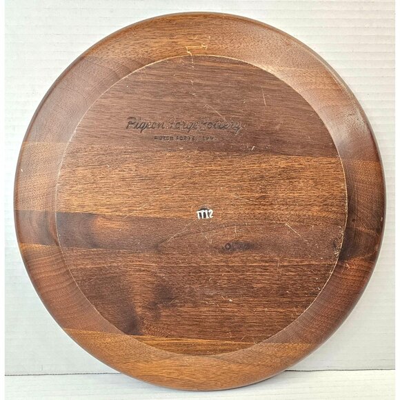 VintagePigeon Forge Pottery Wood & Ceramic Wall Plaque With Wheat Motif Design - Picture 7 of 10